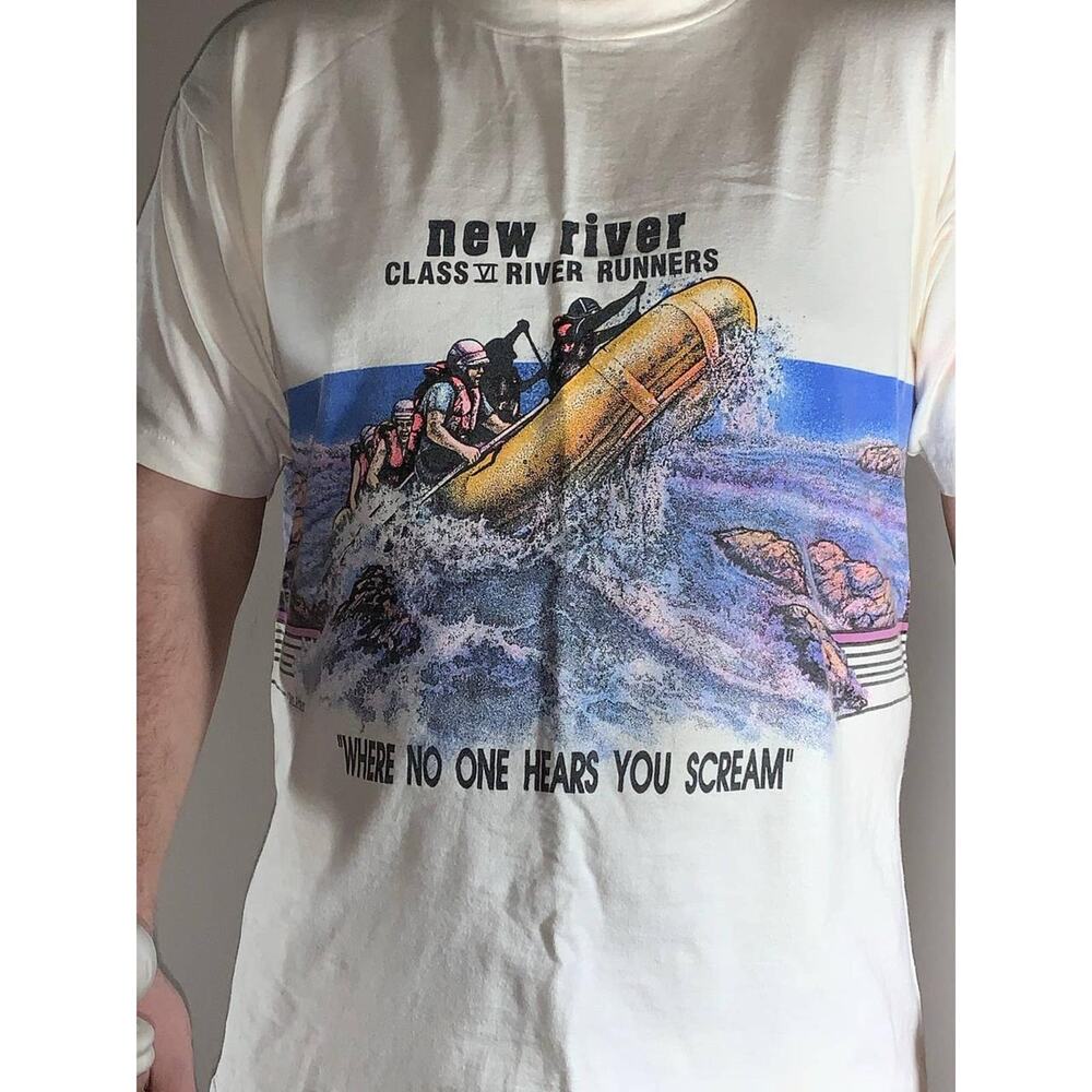vtg 1990  all around all over y2k single stitched tshirt size xl